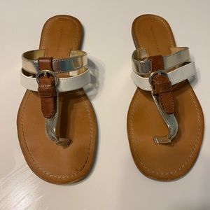 Women’s Flat Metallic Sandals